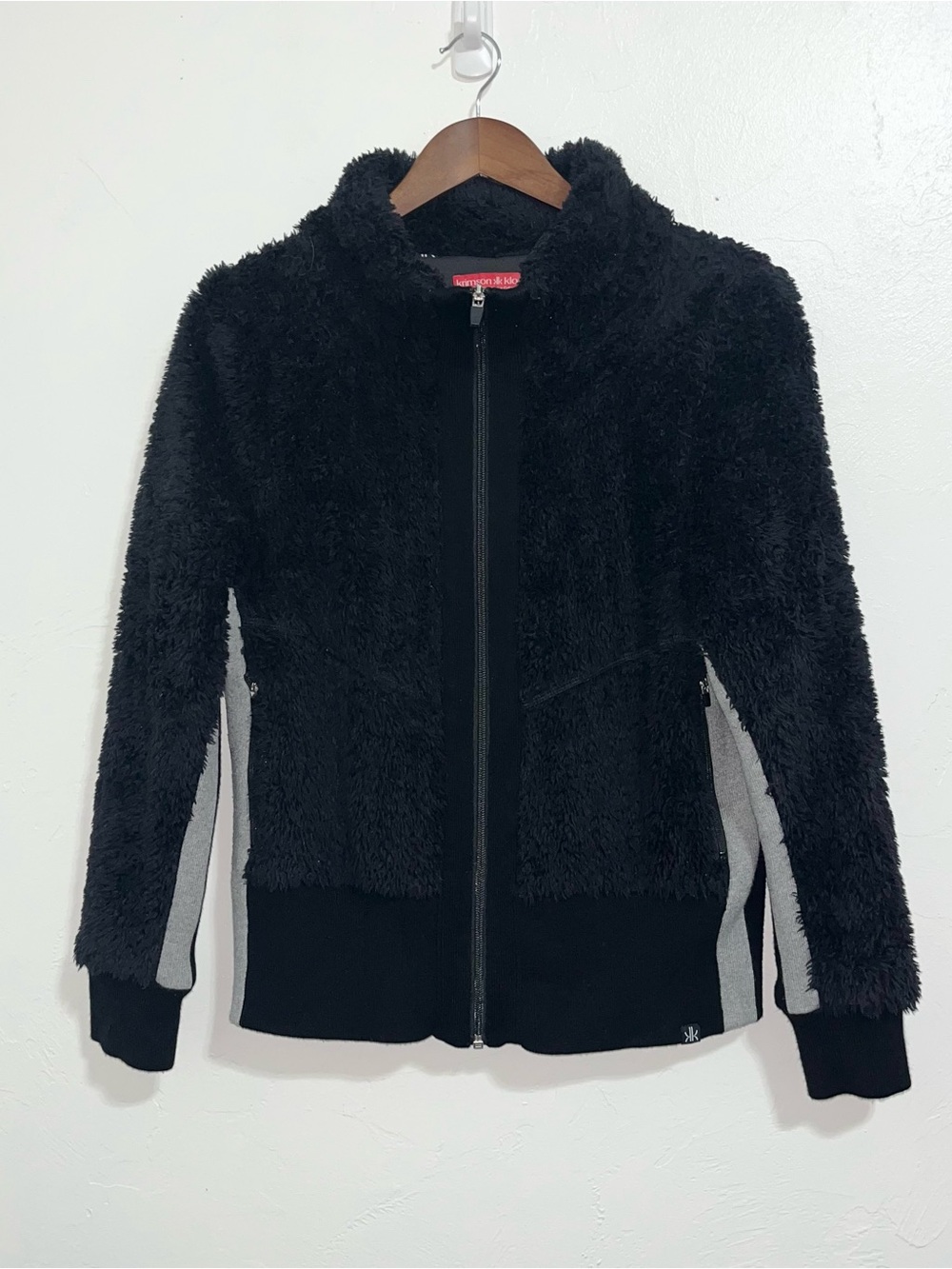 Krimson Klover Stevie Black Berber Fleece Full Zip Jacket Women’s Size M